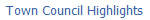 Town Council Highlights 